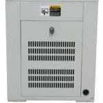 Opposite side of the Pneumatix PM10VSD Base Mount showing the ventilation louvres and warning label