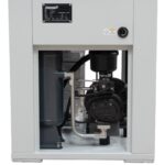 Pneumatix PM10VSD Base Mount with a side panel removed, showing the motor and airend